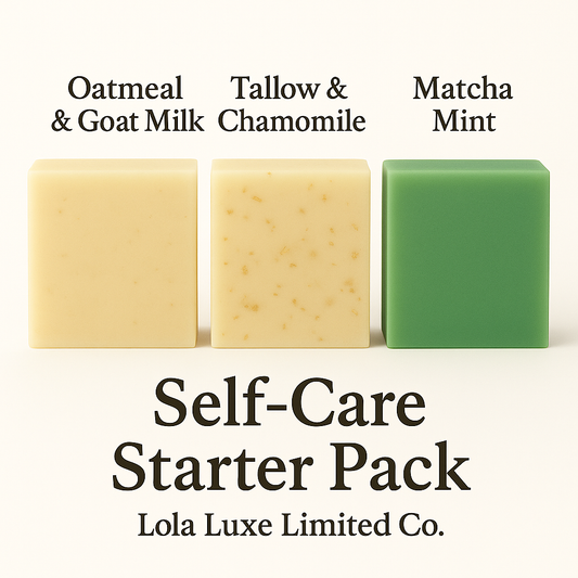 Self-Care Starter Pack – Handmade Soap Gift Set: Oatmeal, Chamomile, Matcha Mint