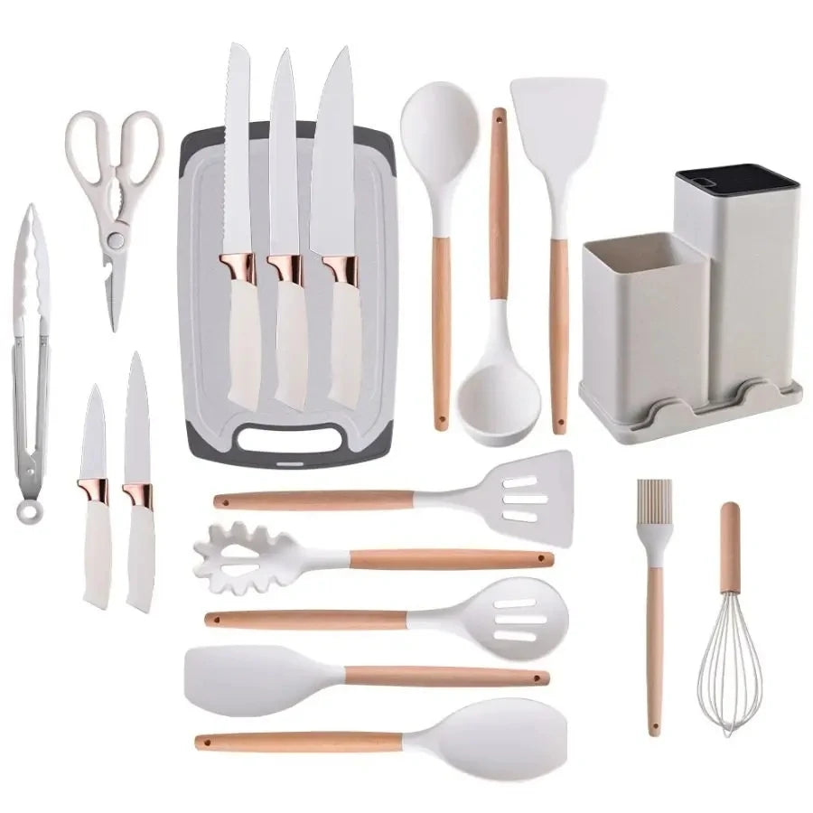19 knives: Diverse functions suitable for kitchen scenarios