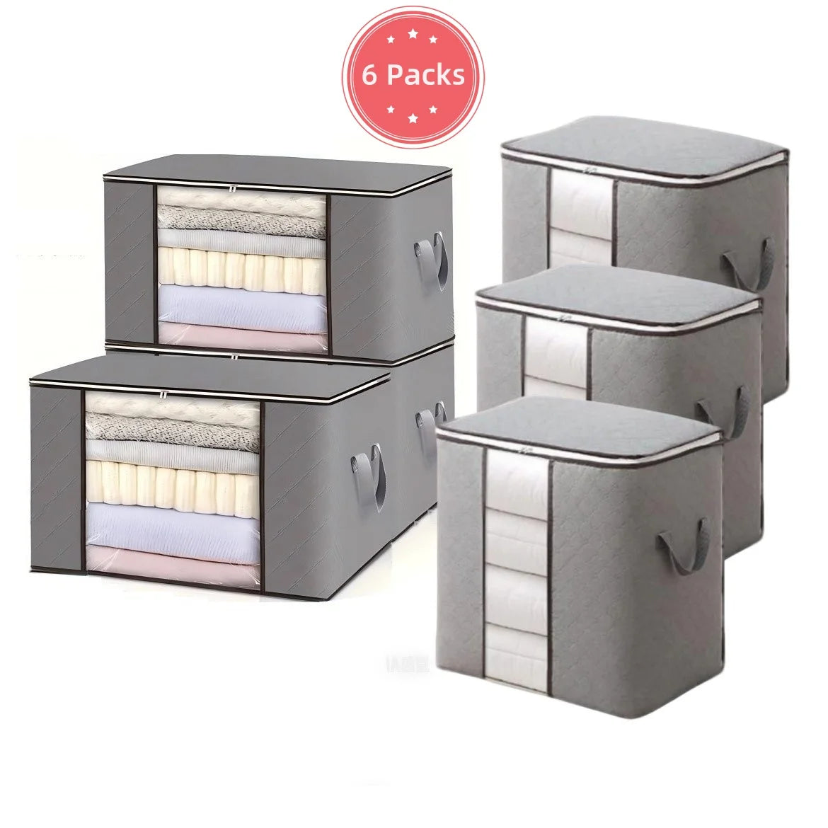 Foldable Storage Bags Large Capacity Moisture-proof Clothing Blanket Containers for Wardrobes Dorms Closet Bedroom