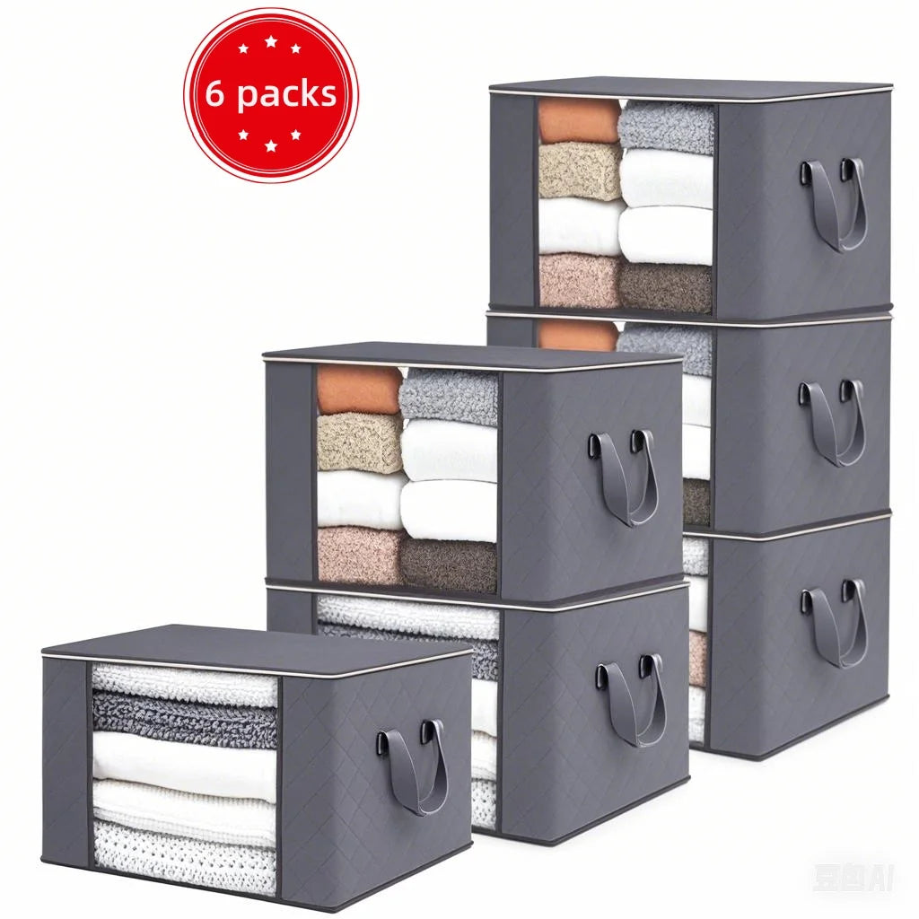 Foldable Storage Bags Large Capacity Moisture-proof Clothing Blanket Containers for Wardrobes Dorms Closet Bedroom