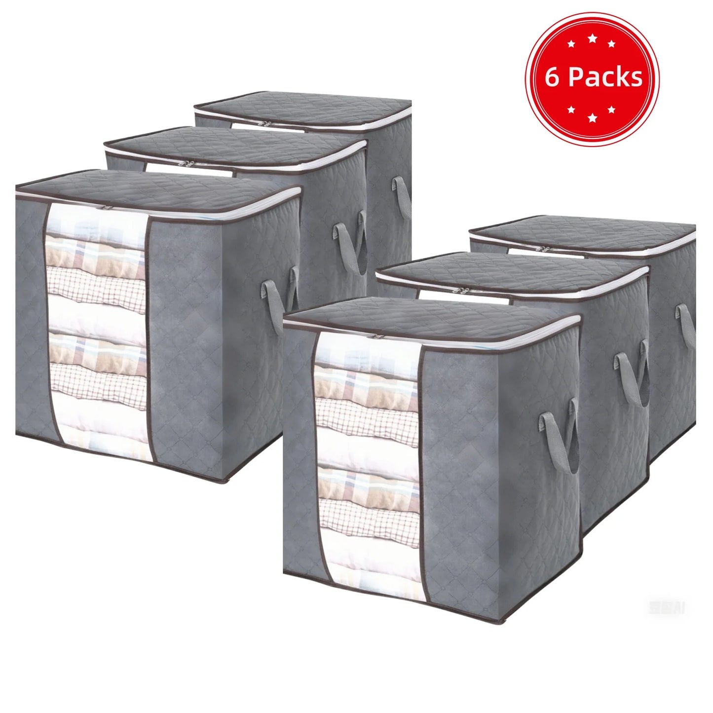Foldable Storage Bags Large Capacity Moisture-proof Clothing Blanket Containers for Wardrobes Dorms Closet Bedroom