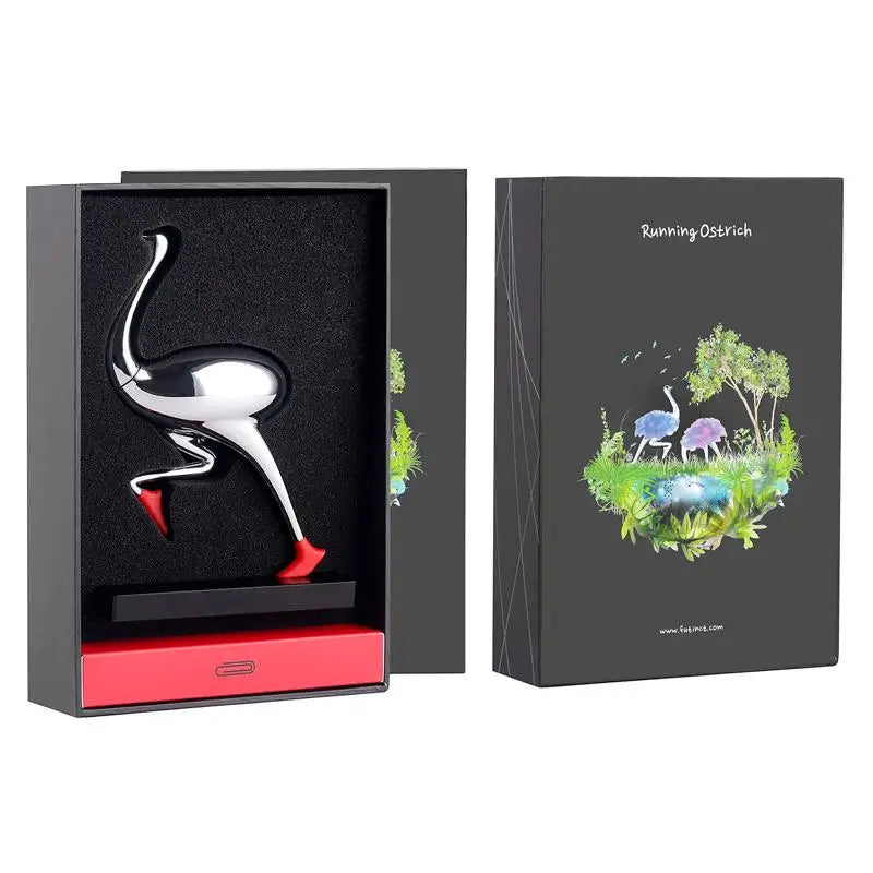 Ostrich Magnetic Desktop Paper Clip Holder | Unique Office Gift and Decor