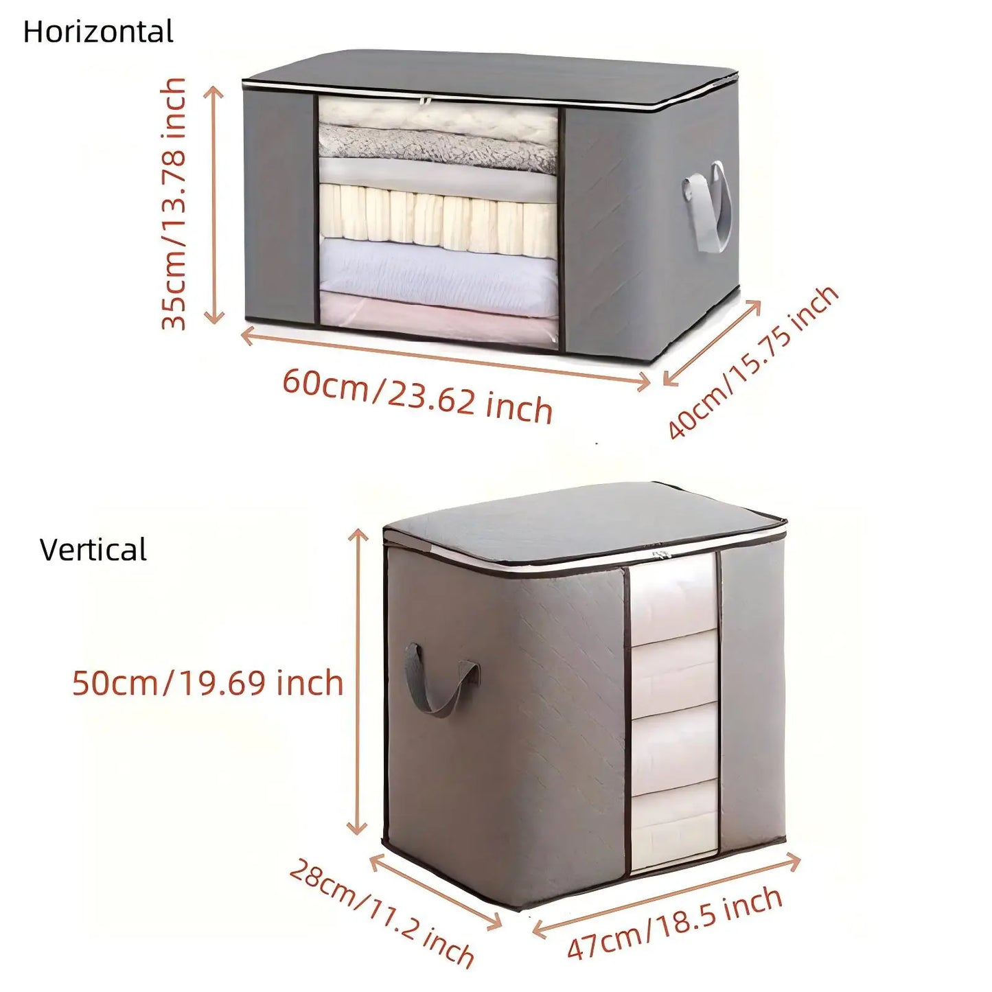 Foldable Storage Bags Large Capacity Moisture-proof Clothing Blanket Containers for Wardrobes Dorms Closet Bedroom