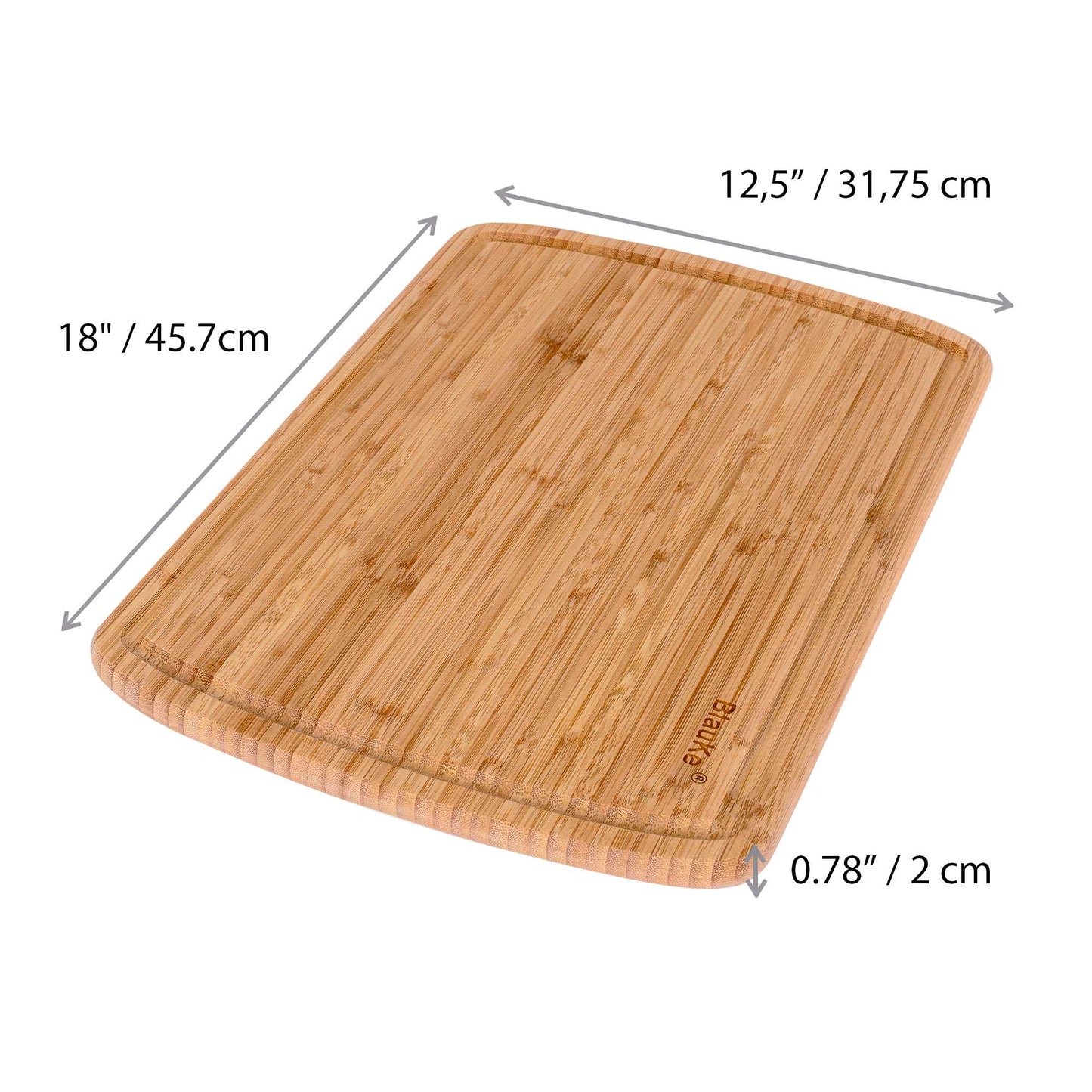 Extra Large Wood Cutting Board 18x12 Inch With Juice Groove, Serving Tray